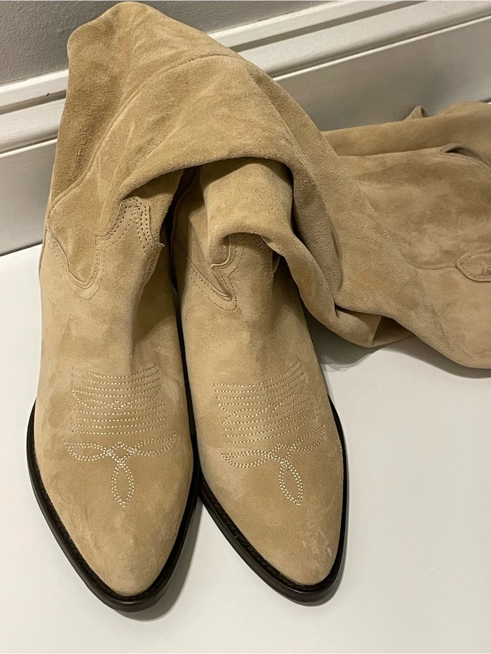 POLO By RALPH LAUREN Suede Tall Western Boot